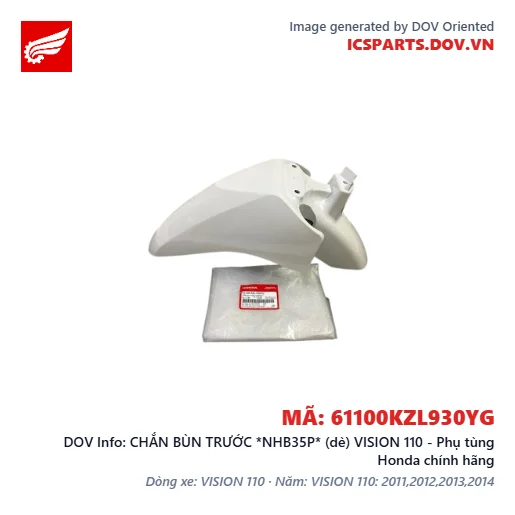 CHẮN BÙN TRƯỚC *NHB35P* (dè) VISION 110 - Phụ tùng Honda chính hãng
