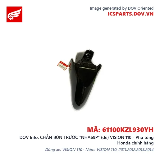 CHẮN BÙN TRƯỚC *NHA69P* (dè) VISION 110 - Phụ tùng Honda chính hãng
