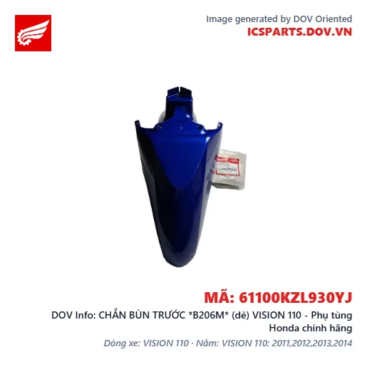 CHẮN BÙN TRƯỚC *B206M* (dè) VISION 110 - Phụ tùng Honda chính hãng