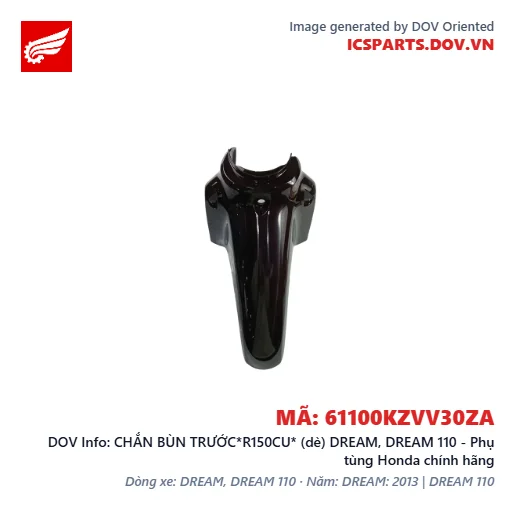 CHẮN BÙN TRƯỚC*R150CU* (dè) DREAM, DREAM 110 - Phụ tùng Honda chính hãng