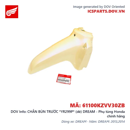 CHẮN BÙN TRƯỚC *YR299P* (dè) DREAM - Phụ tùng Honda chính hãng
