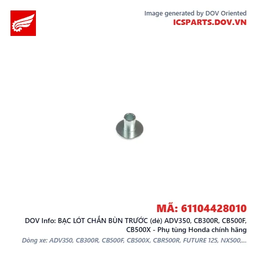 BẠC LÓT CHẮN BÙN TRƯỚC (dè) ADV350, CB300R, CB500F, CB500X - Phụ tùng Honda chính hãng