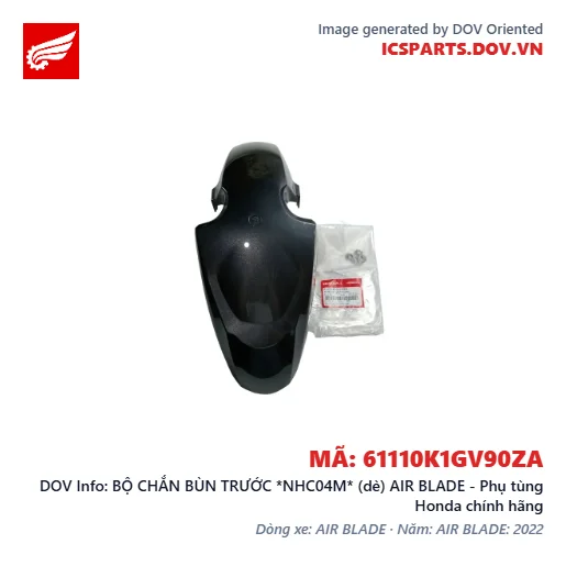BỘ CHẮN BÙN TRƯỚC *NHC04M* (dè) AIR BLADE - Phụ tùng Honda chính hãng