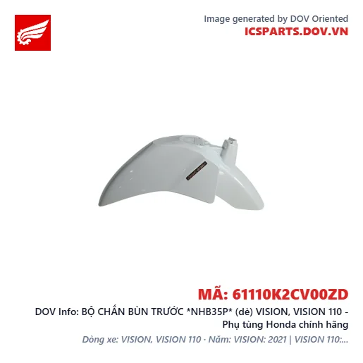 BỘ CHẮN BÙN TRƯỚC *NHB35P* (dè) VISION, VISION 110 - Phụ tùng Honda chính hãng