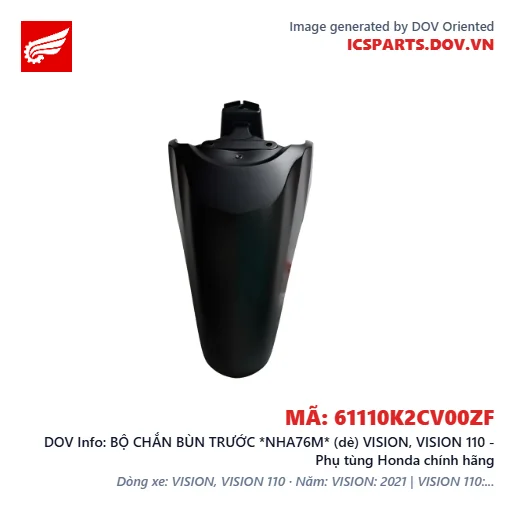 BỘ CHẮN BÙN TRƯỚC *NHA76M* (dè) VISION, VISION 110 - Phụ tùng Honda chính hãng