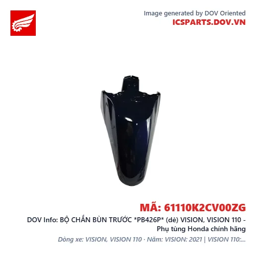 BỘ CHẮN BÙN TRƯỚC *PB426P* (dè) VISION, VISION 110 - Phụ tùng Honda chính hãng