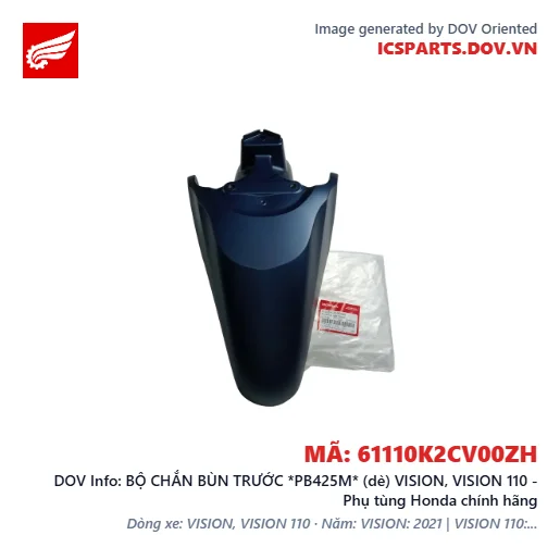 BỘ CHẮN BÙN TRƯỚC *PB425M* (dè) VISION, VISION 110 - Phụ tùng Honda chính hãng