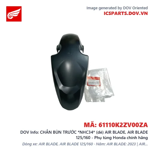 CHẮN BÙN TRƯỚC *NHC34* (dè) AIR BLADE, AIR BLADE 125/160 - Phụ tùng Honda chính hãng