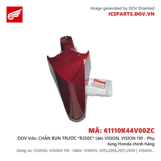 CHẮN BÙN TRƯỚC *R350C* (dè) VISION, VISION 110 - Phụ tùng Honda chính hãng
