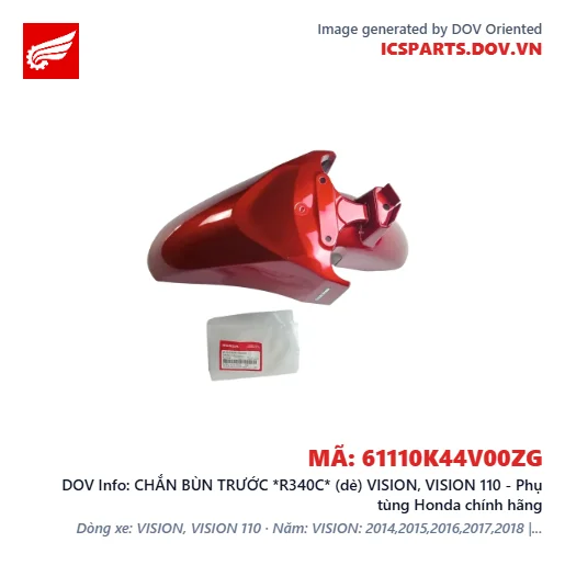 CHẮN BÙN TRƯỚC *R340C* (dè) VISION, VISION 110 - Phụ tùng Honda chính hãng