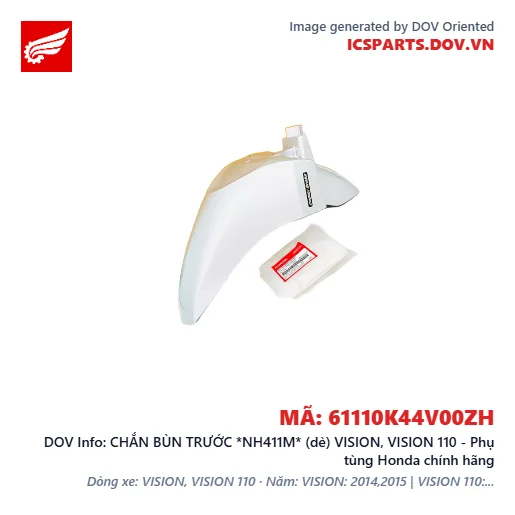 CHẮN BÙN TRƯỚC *NH411M* (dè) VISION, VISION 110 - Phụ tùng Honda chính hãng