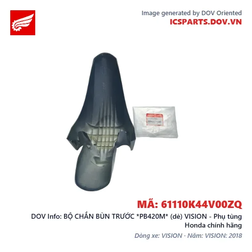 BỘ CHẮN BÙN TRƯỚC *PB420M* (dè) VISION - Phụ tùng Honda chính hãng