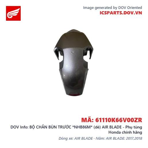 BỘ CHẮN BÙN TRƯỚC *NHB86M* (dè) AIR BLADE - Phụ tùng Honda chính hãng