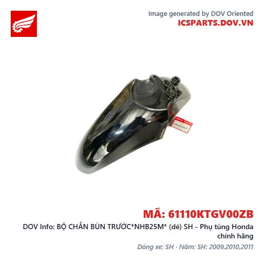 BỘ CHẮN BÙN TRƯỚC*NHB25M* (dè) SH - Phụ tùng Honda chính hãng