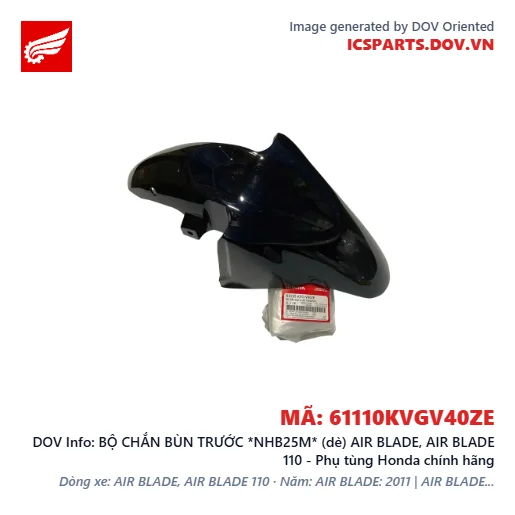 BỘ CHẮN BÙN TRƯỚC *NHB25M* (dè) AIR BLADE, AIR BLADE 110 - Phụ tùng Honda chính hãng
