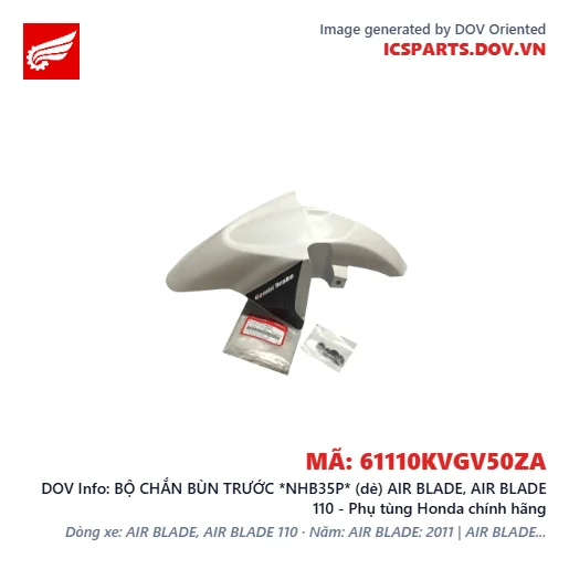 BỘ CHẮN BÙN TRƯỚC *NHB35P* (dè) AIR BLADE, AIR BLADE 110 - Phụ tùng Honda chính hãng