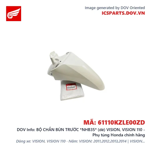 BỘ CHẮN BÙN TRƯỚC *NHB35* (dè) VISION, VISION 110 - Phụ tùng Honda chính hãng
