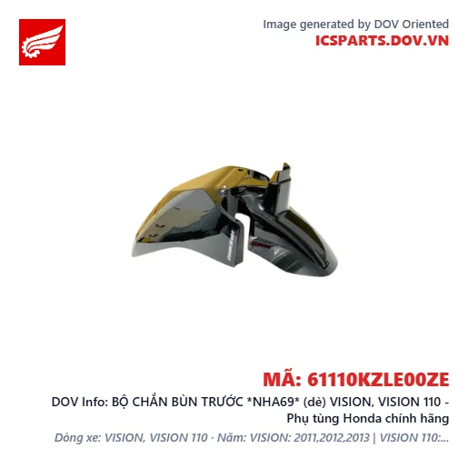 BỘ CHẮN BÙN TRƯỚC *NHA69* (dè) VISION, VISION 110 - Phụ tùng Honda chính hãng