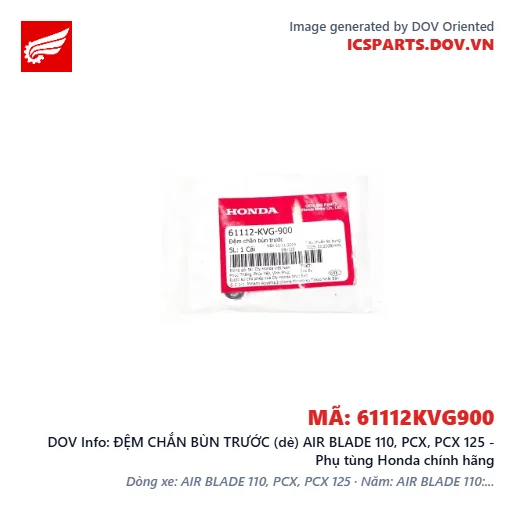 ĐỆM CHẮN BÙN TRƯỚC (dè) AIR BLADE 110, PCX, PCX 125 - Phụ tùng Honda chính hãng