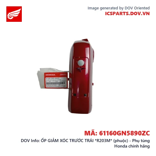 ỐP GIẢM XÓC TRƯỚC TRÁI *R203M* (phuộc) - Phụ tùng Honda chính hãng