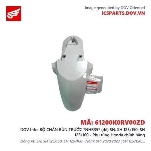 BỘ CHẮN BÙN TRƯỚC *NHB35* (dè) SH, SH 125/150, SH 125/160 - Phụ tùng Honda chính hãng