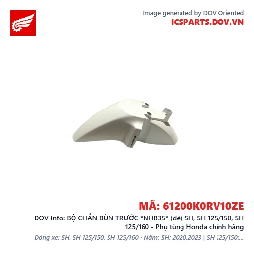 BỘ CHẮN BÙN TRƯỚC *NHB35* (dè) SH, SH 125/150, SH 125/160 - Phụ tùng Honda chính hãng