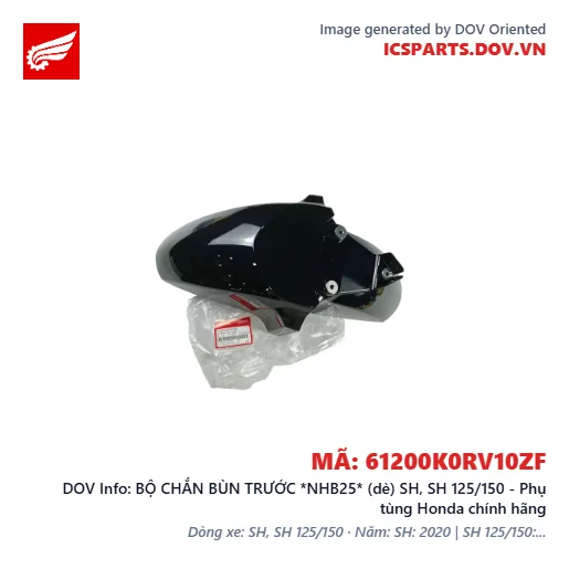 BỘ CHẮN BÙN TRƯỚC *NHB25* (dè) SH, SH 125/150 - Phụ tùng Honda chính hãng