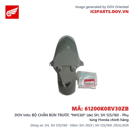 BỘ CHẮN BÙN TRƯỚC *NHC60* (dè) SH, SH 125/160 - Phụ tùng Honda chính hãng