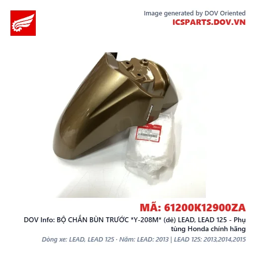 BỘ CHẮN BÙN TRƯỚC *Y-208M* (dè) LEAD, LEAD 125 - Phụ tùng Honda chính hãng
