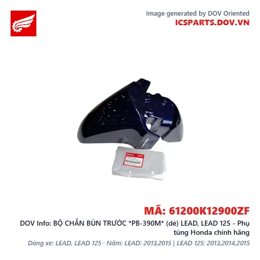BỘ CHẮN BÙN TRƯỚC *PB-390M* (dè) LEAD, LEAD 125 - Phụ tùng Honda chính hãng
