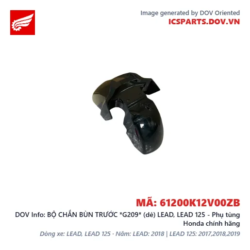 BỘ CHẮN BÙN TRƯỚC *G209* (dè) LEAD, LEAD 125 - Phụ tùng Honda chính hãng