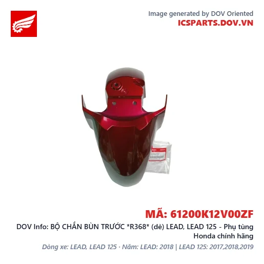 BỘ CHẮN BÙN TRƯỚC *R368* (dè) LEAD, LEAD 125 - Phụ tùng Honda chính hãng