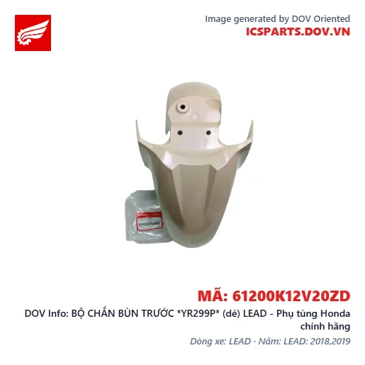 BỘ CHẮN BÙN TRƯỚC *YR299P* (dè) LEAD - Phụ tùng Honda chính hãng
