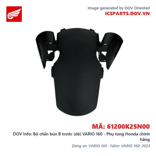 Bộ chắn bùn B trước (dè) VARIO 160 - Phụ tùng Honda chính hãng