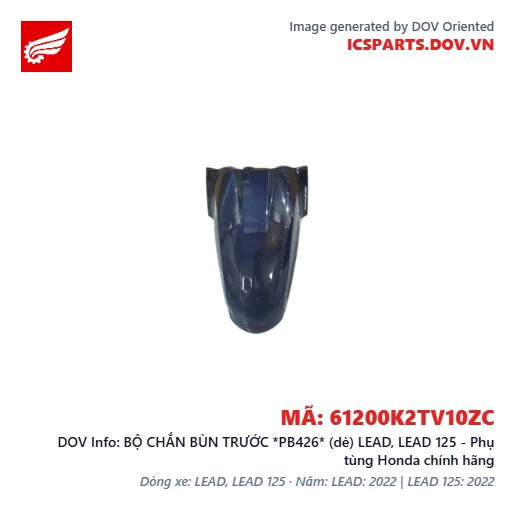 BỘ CHẮN BÙN TRƯỚC *PB426* (dè) LEAD, LEAD 125 - Phụ tùng Honda chính hãng