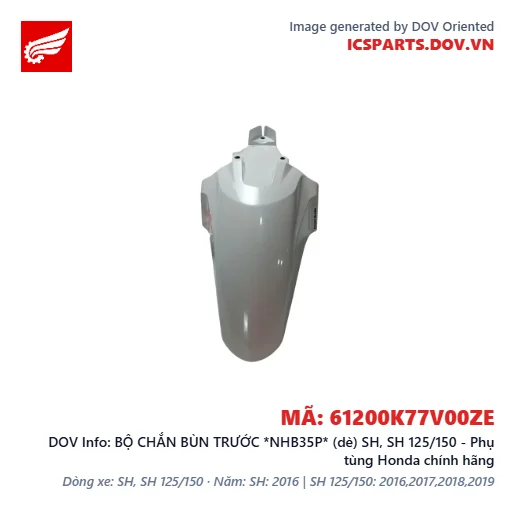 BỘ CHẮN BÙN TRƯỚC *NHB35P* (dè) SH, SH 125/150 - Phụ tùng Honda chính hãng