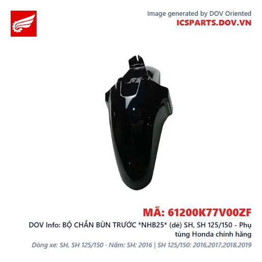 BỘ CHẮN BÙN TRƯỚC *NHB25* (dè) SH, SH 125/150 - Phụ tùng Honda chính hãng