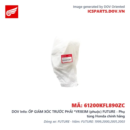 ỐP GIẢM XÓC TRƯỚC PHẢI *YR183M (phuộc) FUTURE - Phụ tùng Honda chính hãng