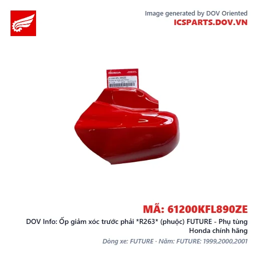 Ốp giảm xóc trước phải *R263* (phuộc) FUTURE - Phụ tùng Honda chính hãng