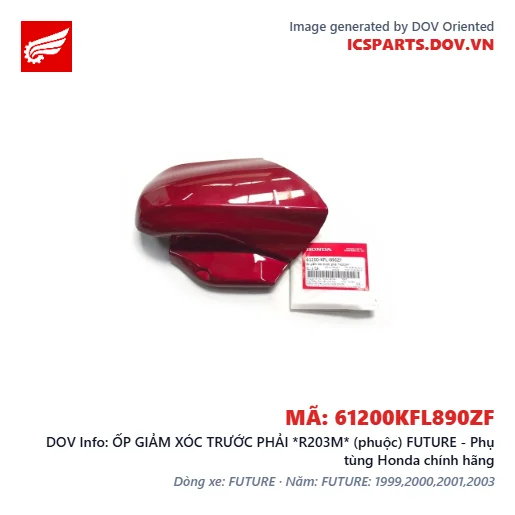 ỐP GIẢM XÓC TRƯỚC PHẢI *R203M* (phuộc) FUTURE - Phụ tùng Honda chính hãng