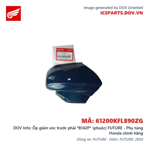 Ốp giảm xóc trước phải *B142P* (phuộc) FUTURE - Phụ tùng Honda chính hãng