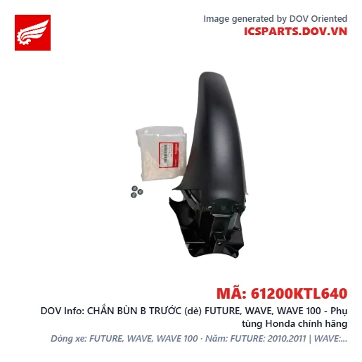CHẮN BÙN B TRƯỚC (dè) FUTURE, WAVE, WAVE 100 - Phụ tùng Honda chính hãng