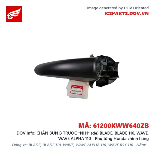 CHẮN BÙN B TRƯỚC *NH1* (dè) BLADE, BLADE 110, WAVE, WAVE ALPHA 110 - Phụ tùng Honda chính hãng