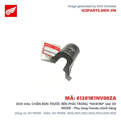 CHẮN BÙN TRƯỚC BÊN PHẢI TRONG *NH411M* (dè) SH MODE - Phụ tùng Honda chính hãng