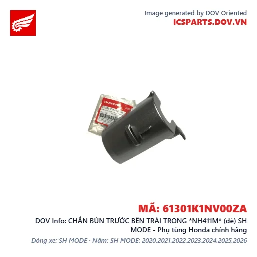 CHẮN BÙN TRƯỚC BÊN TRÁI TRONG *NH411M* (dè) SH MODE - Phụ tùng Honda chính hãng