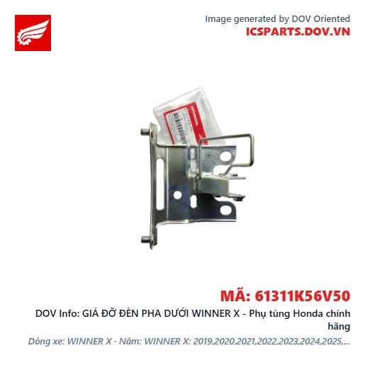 GIÁ ĐỠ ĐÈN PHA DƯỚI WINNER X - Phụ tùng Honda chính hãng