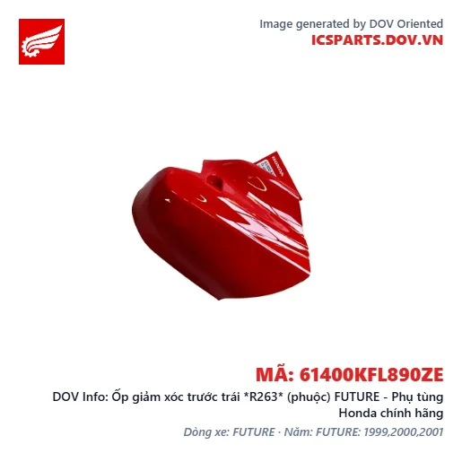 Ốp giảm xóc trước trái *R263* (phuộc) FUTURE - Phụ tùng Honda chính hãng