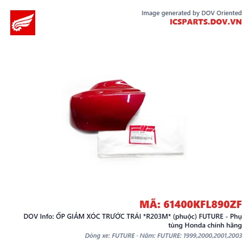 ỐP GIẢM XÓC TRƯỚC TRÁI *R203M* (phuộc) FUTURE - Phụ tùng Honda chính hãng