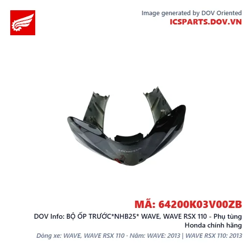 BỘ ỐP TRƯỚC*NHB25* WAVE, WAVE RSX 110 - Phụ tùng Honda chính hãng
