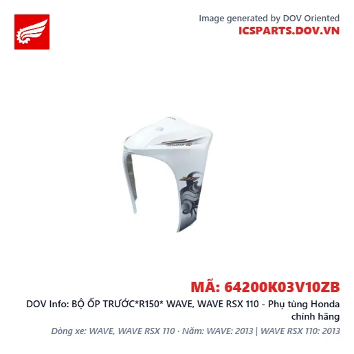 BỘ ỐP TRƯỚC*R150* WAVE, WAVE RSX 110 - Phụ tùng Honda chính hãng